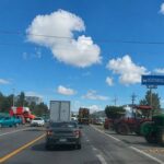 Agricultores de Tlaxcala protestan en la carretera México-Veracruz sin bloquearla