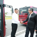 Supervisa Gobernador unidades del nuevo sistema de transporte público de Tamaulipas