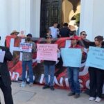 protestan en la Universidad de Sonora, por negativa de diálogo