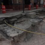 El INAH localiza vestigios del empedrado histórico de la ciudad de Puebla en México