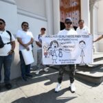 Hombres protestan en Veracruz, exigen poder ver a sus hijos y leyes igualitarias