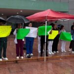 Protestan exigiendo igualdad de derechos laborales en el Hospital General de Matamoros