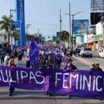 Cientos de mujeres marchan en Tampico, por justicia y seguridad durante el 8M